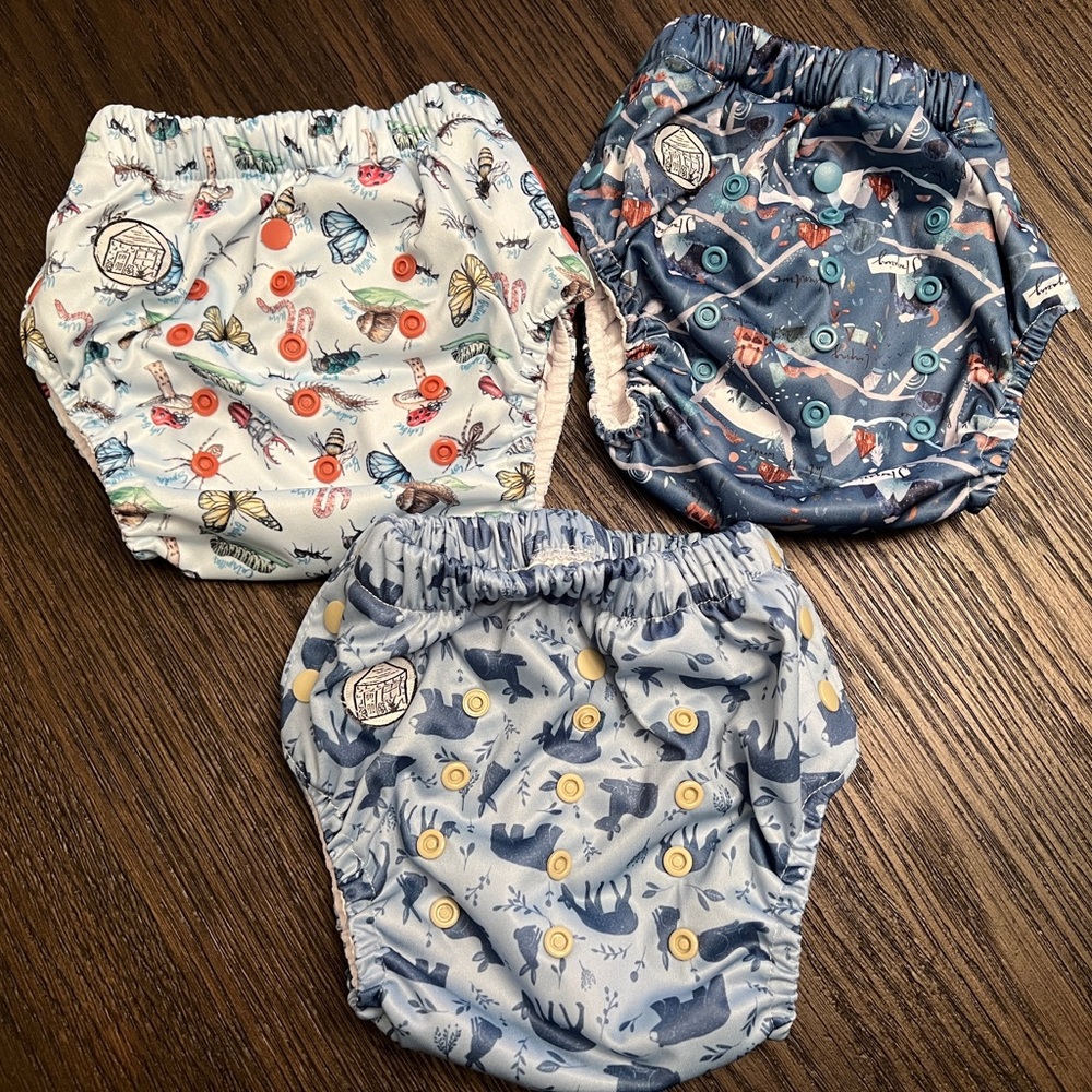3 Stout House Trainers Pull-Up Cloth Diapers bugs insects wilderness camping